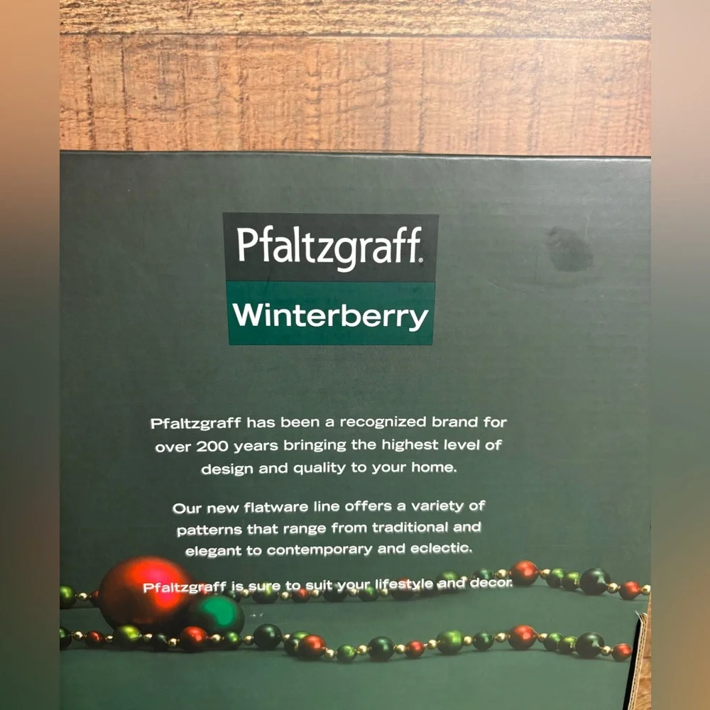 Pfaltzgraff Winterberry 5 Piece Hostess Set Holiday Christmas Serving Fork Spoon